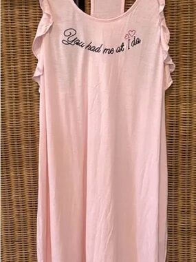 Betsey Johnson Light Pink Sleeveless Nightgown "You had me at I do"